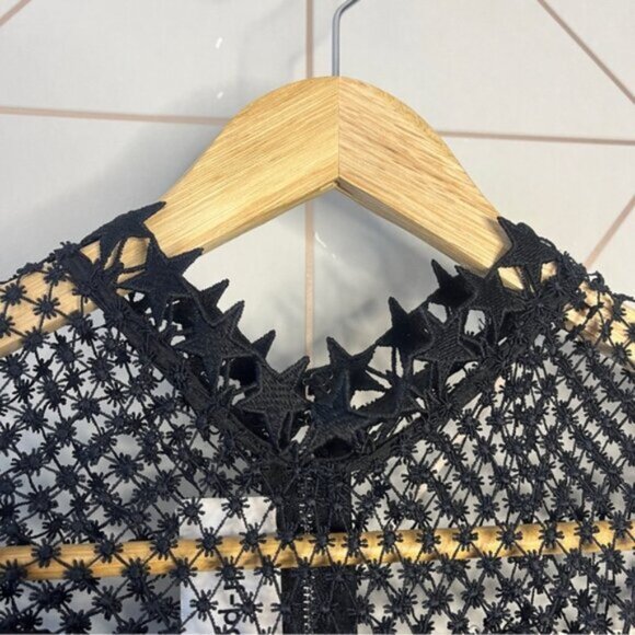 Self-Portrait Yolk Frill Star Guipure Lace Mini Dress - Picture 6 of 12